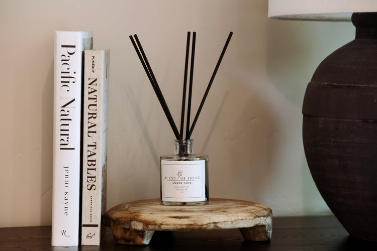 Scent of Home non-toxic reed diffuser in amber noir fragrance