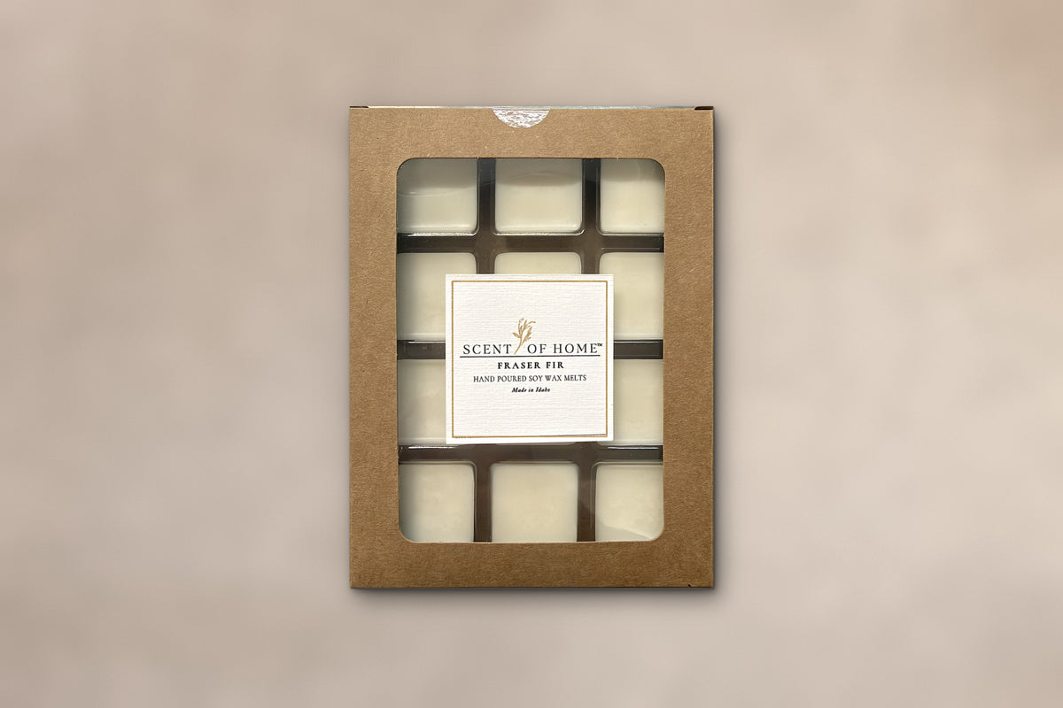 Fraser Fir soy wax melts, dye-free and phthalate-free, by Scent of Home