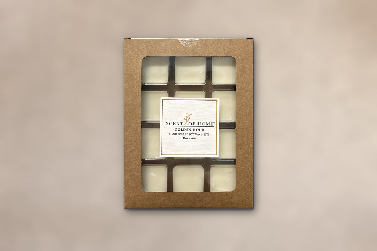 Golden Hour soy wax melts, dye-free and phthalate-free, by Scent of Home