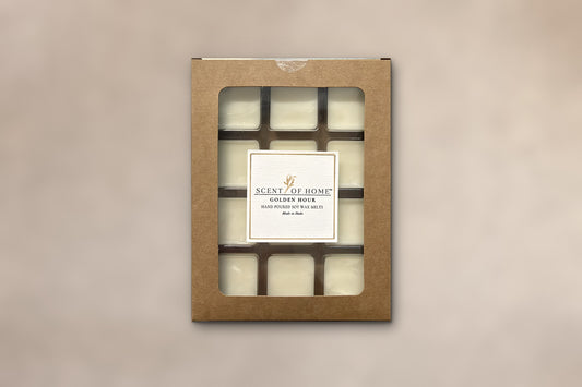 Golden Hour soy wax melts, dye-free and phthalate-free, by Scent of Home