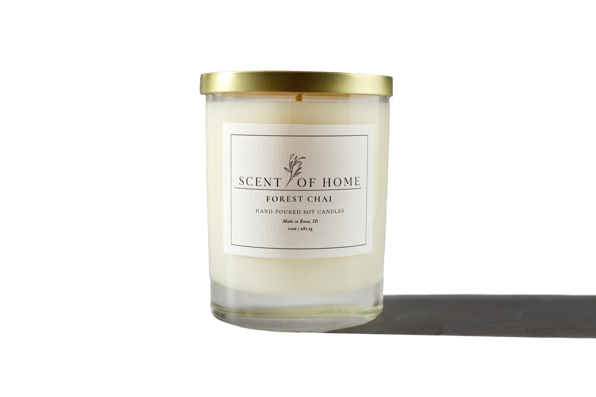 Forest Chai 10oz soy candle, warehouse sale, Scent of Home